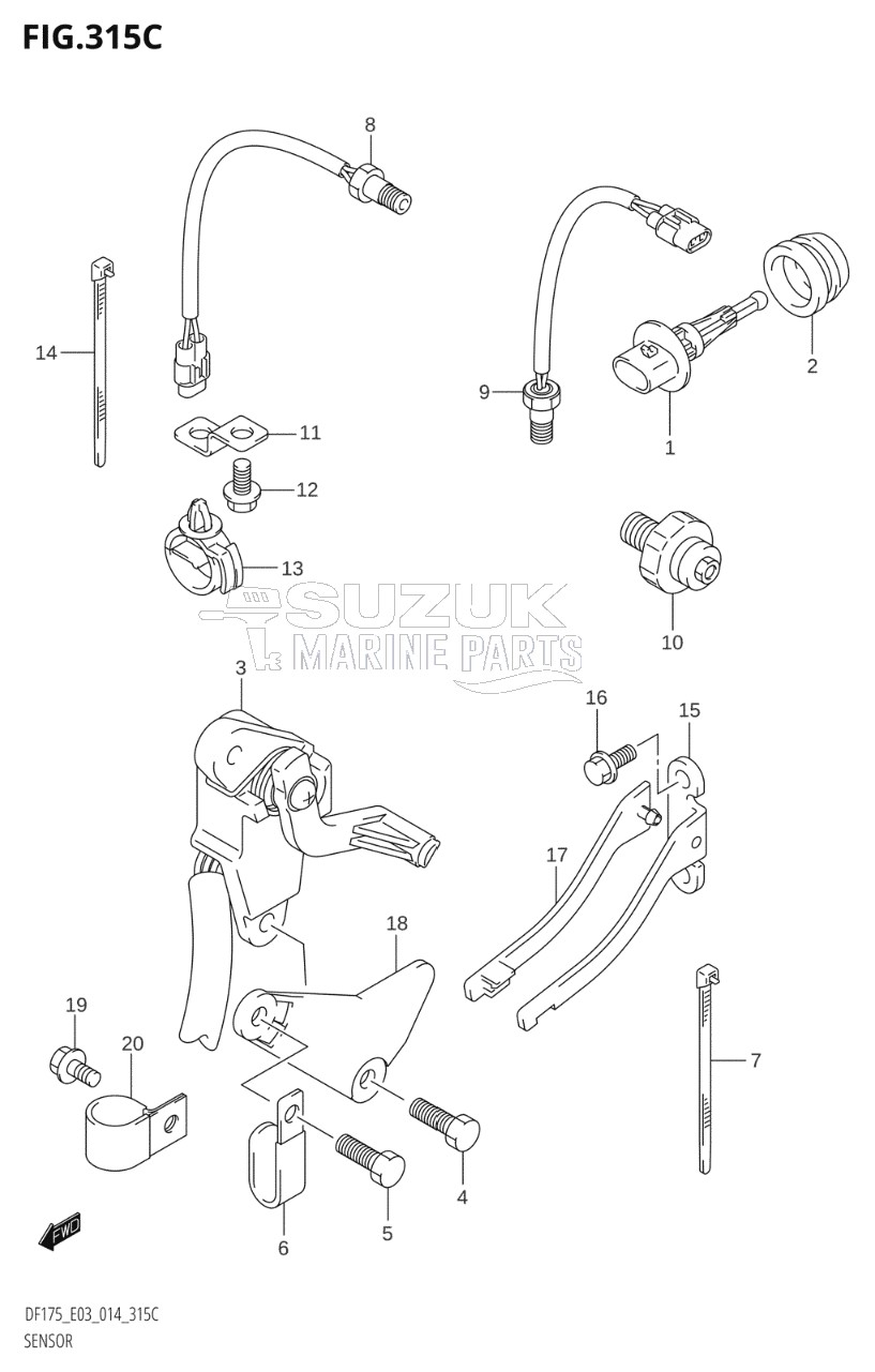 SENSOR (DF150Z:E03)