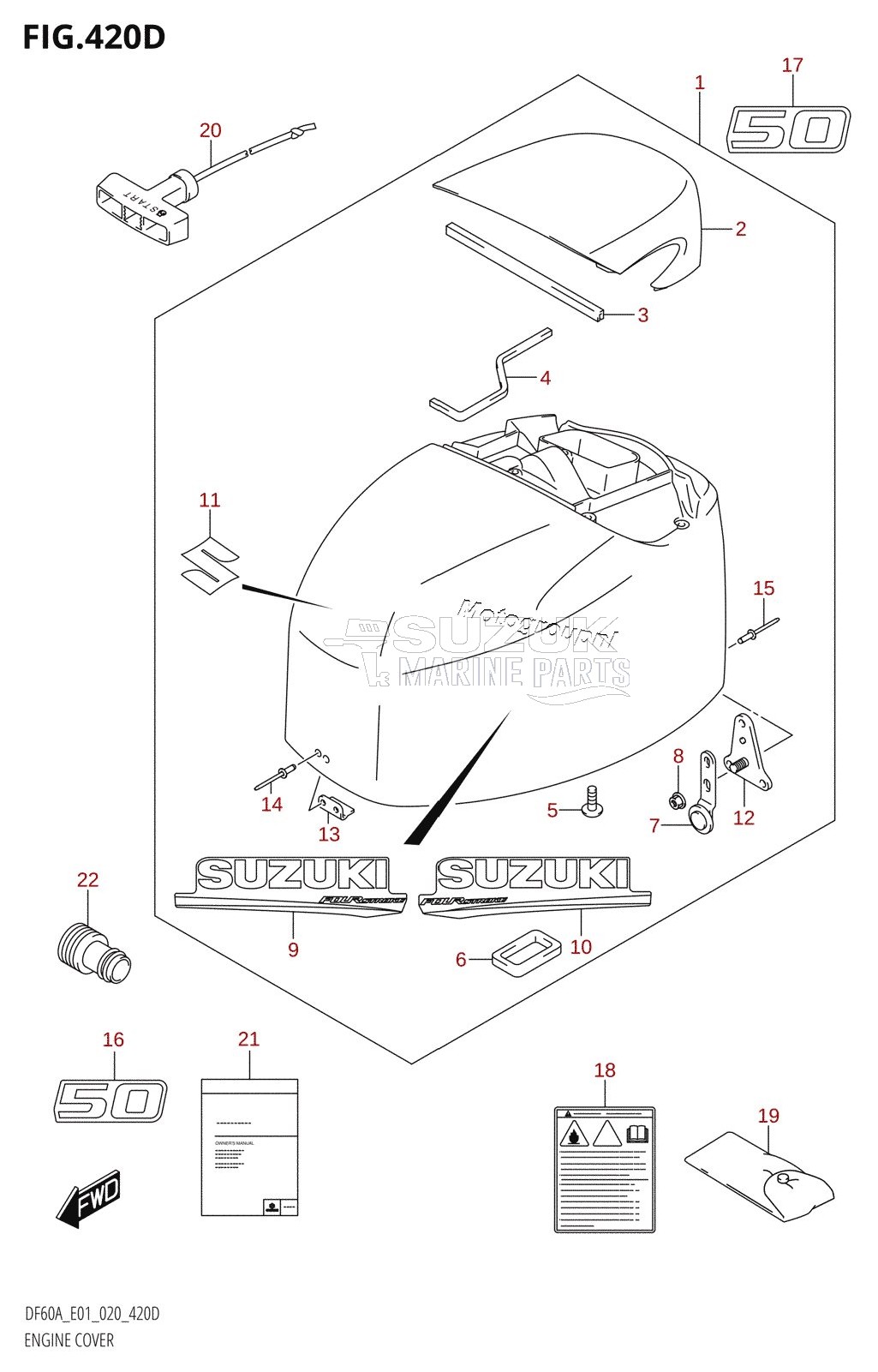 ENGINE COVER (DF50A:E01)