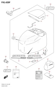 04003F-810001 (2018) 40hp E01-Gen. Export 1 (DF40AQH  DF40AT  DF40ATH) DF40A drawing ENGINE COVER (DF60A:E01)