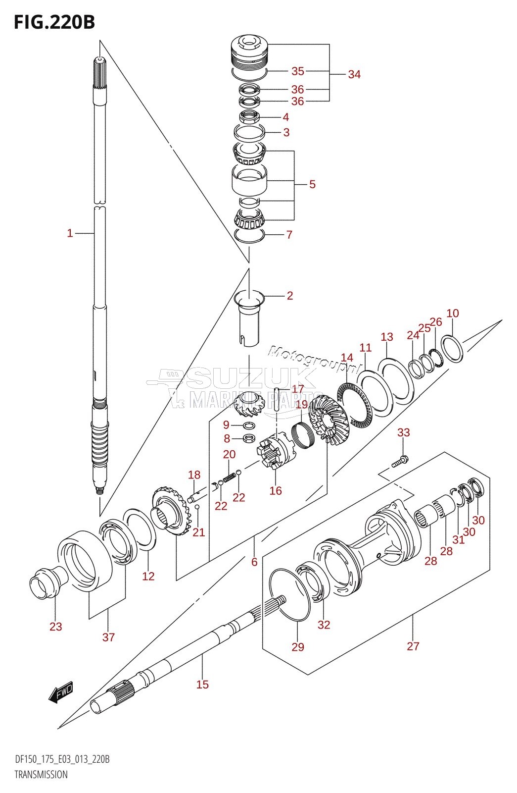 TRANSMISSION (DF150Z:E03)