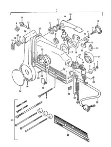 Outboard DT 85 drawing Remote Control (1993 to 2000)