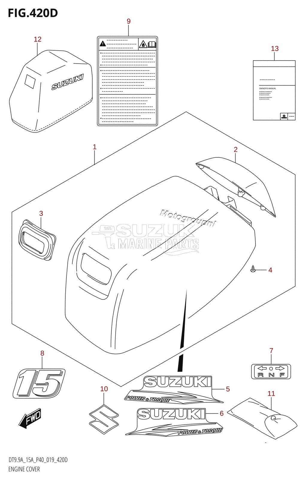 ENGINE COVER (DT15A:P36,DT15A:P81)