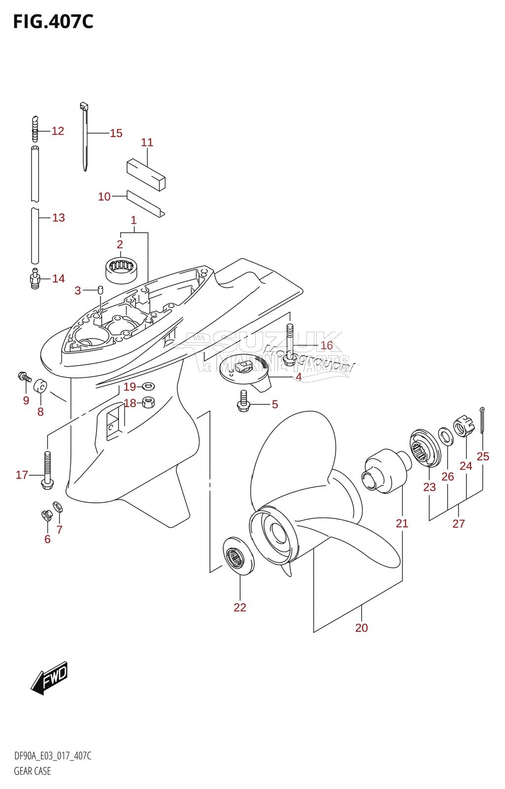 GEAR CASE (DF90A:E03)