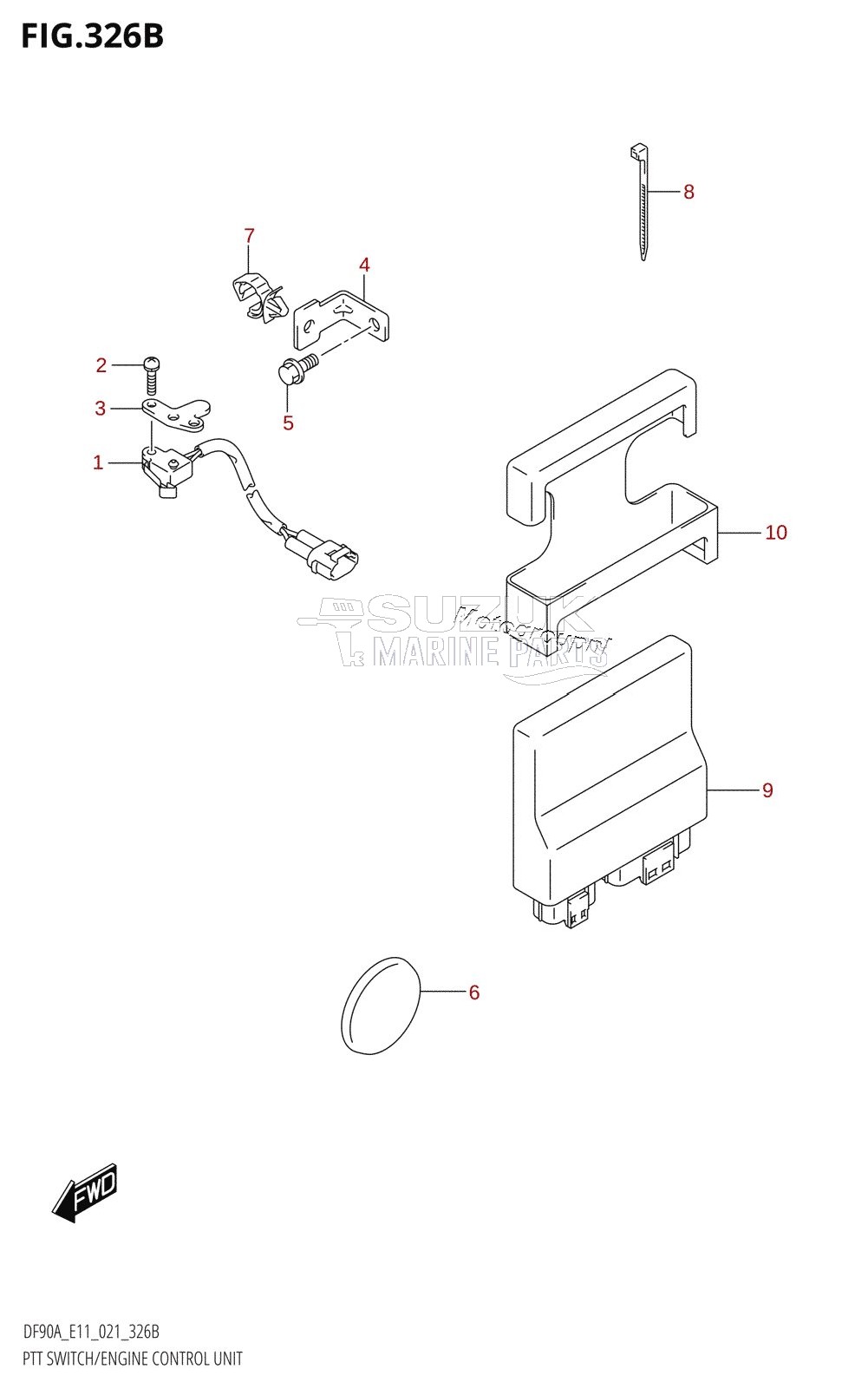 PTT SWITCH /​ ENGINE CONTROL UNIT (DF90AWQH)