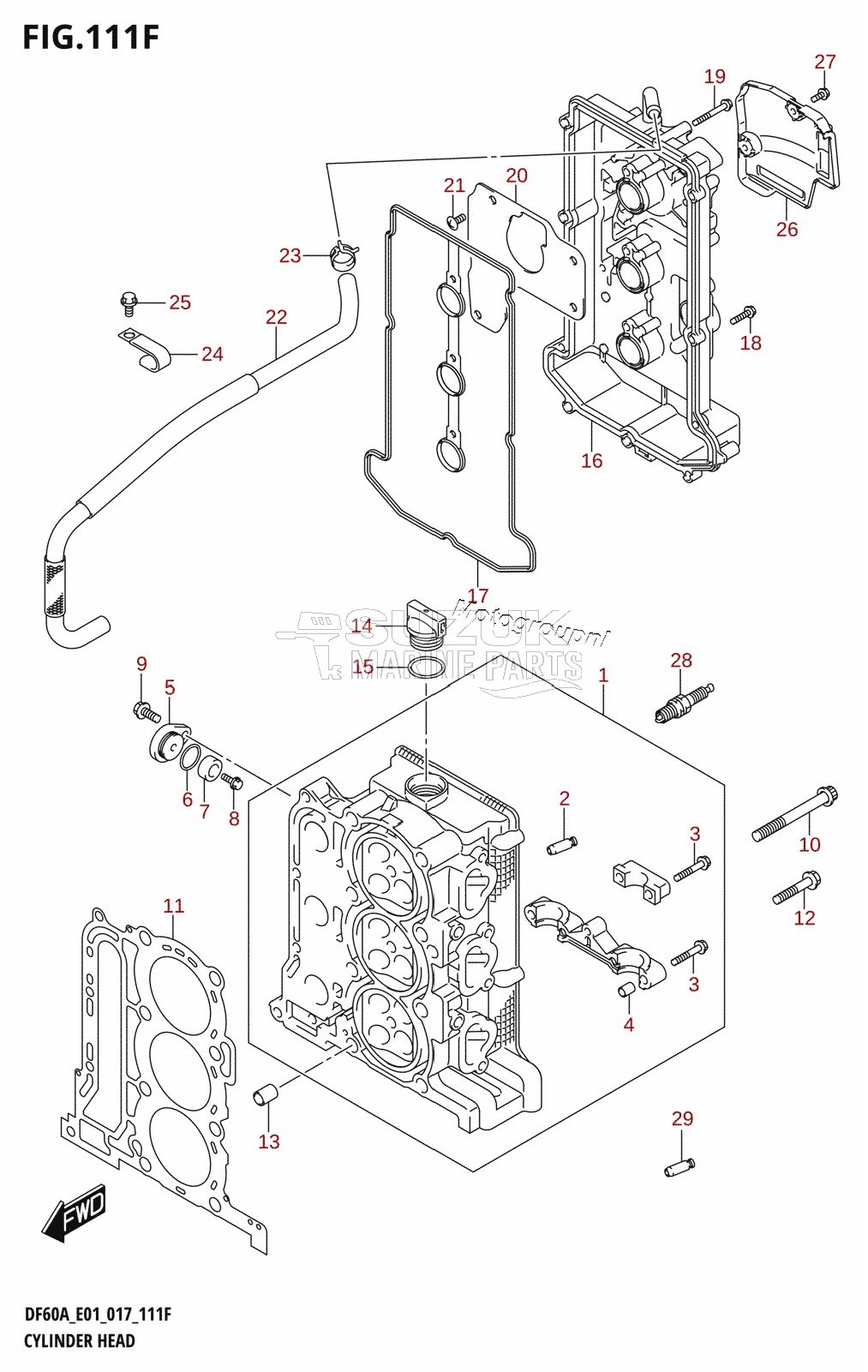 CYLINDER HEAD (DF50ATH:E01)