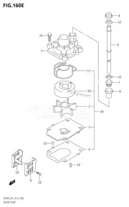 DF80A From 08002F-410001 (E01 E40)  2014 drawing WATER PUMP (DF80A:E01)