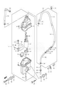 Outboard DF 150 drawing Fuel Vapor Separator