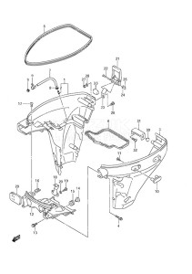 DF 9.9A drawing Side Cover Non-Remote Control