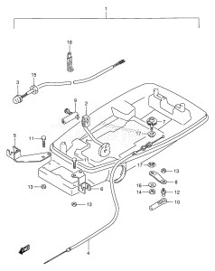 DT4 From 00402-011001 ()  1990 drawing OPTIONAL : REMOTE CONTROL PARTS (DT4 /​ DT5Y)