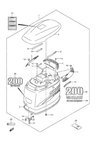 Outboard DF 225 drawing Engine Cover (2004 to 2009)