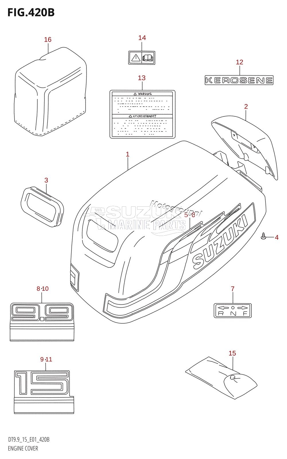 ENGINE COVER (K2,K3,K4,K5,K6,K7,K8,K9,K10)