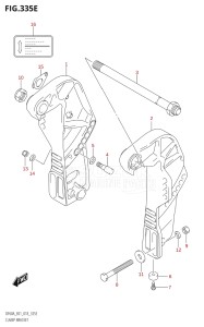 05004F-810001 (2018) 50hp E01-Gen. Export 1 (DF50AVT  DF50AVTH) DF50A drawing CLAMP BRACKET (DF60AQH)