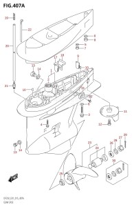 DF250 From 25003F-510001 (E01 E40)  2015 drawing GEAR CASE (DF200T:E01)