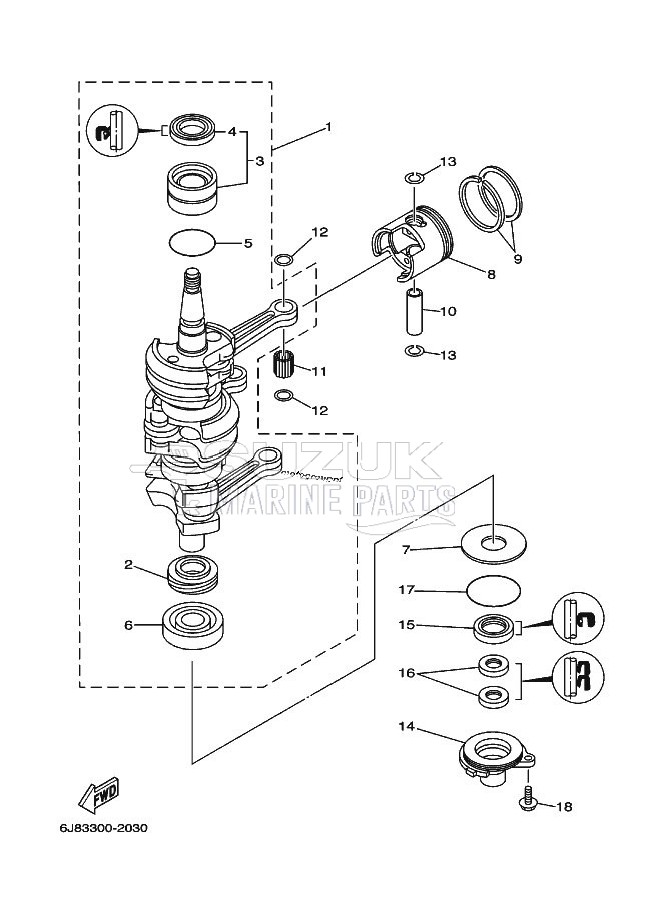 CRANKSHAFT--PISTON