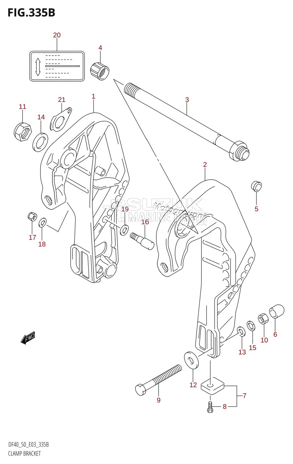 CLAMP BRACKET (K1,K2,K3,K4,K5,K6,K7,K8,K9,K10)