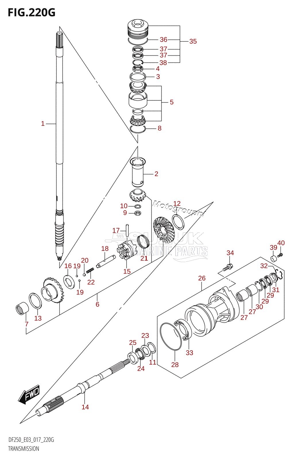 TRANSMISSION (DF250ST:E03)