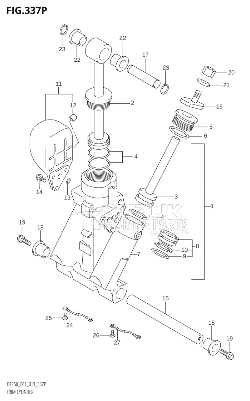 TRIM CYLINDER (DF200T:E40:L-TRANSOM)