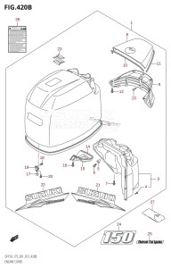 DF175T From 17502F-310001 (E01 E40)  2013 drawing ENGINE COVER (DF150T:E01)