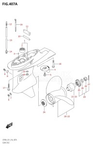 08002F-610001 (2016) 80hp E01 E40-Gen. Export 1 - Costa Rica (DF80A) DF80A drawing GEAR CASE (DF70A:E01)