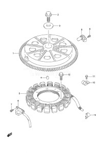 Outboard DF 70A drawing Magneto