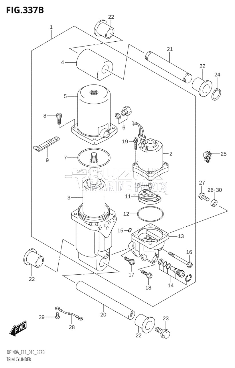 TRIM CYLINDER (DF115AT:E11)