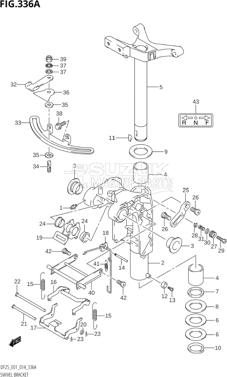 SWIVEL BRACKET (DF25:E01)