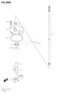 DF225Z From 22503Z-510001 (E01 E40)  2005 drawing CLUTCH ROD (DF200T:E01)