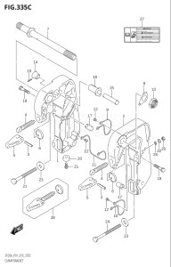 01504F-510001 (2005) 15hp P01-Gen. Export 1 (DF15A  DF15AR  DF15ATH) DF15A drawing CLAMP BRACKET (DF9.9BT:P01)