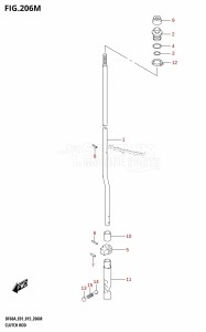 DF40A From 04003F-510001 (E01 E13)  2015 drawing CLUTCH ROD (DF60ATH:E40)