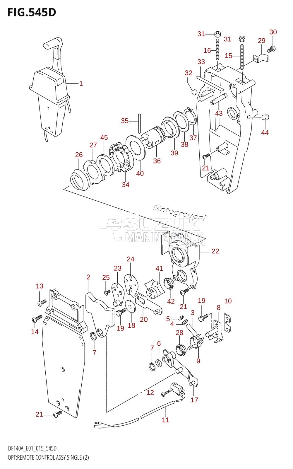 OPT:REMOTE CONTROL ASSY SINGLE (2) (DF140AZ:E40)