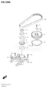 01504F-410001 (2014) 15hp P01-Gen. Export 1 (DF15A  DF15AR) DF15A drawing TIMING BELT