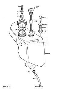 DT60 From 06001-401001 ()  1984 drawing OIL TANK