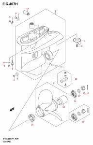 DF60A From 06002F-410001 (E01 E40)  2014 drawing GEAR CASE (DF60A:E40)