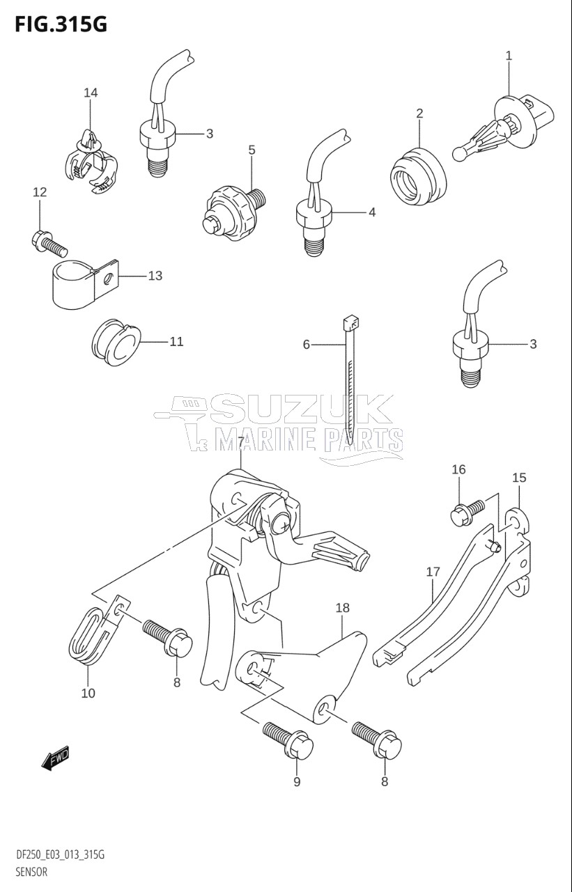 SENSOR (DF250ST:E03)