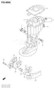 00995F-240001 (2022) 9.9hp E03-USA (DF9.9BTH) DF9.9B drawing DRIVE SHAFT HOUSING