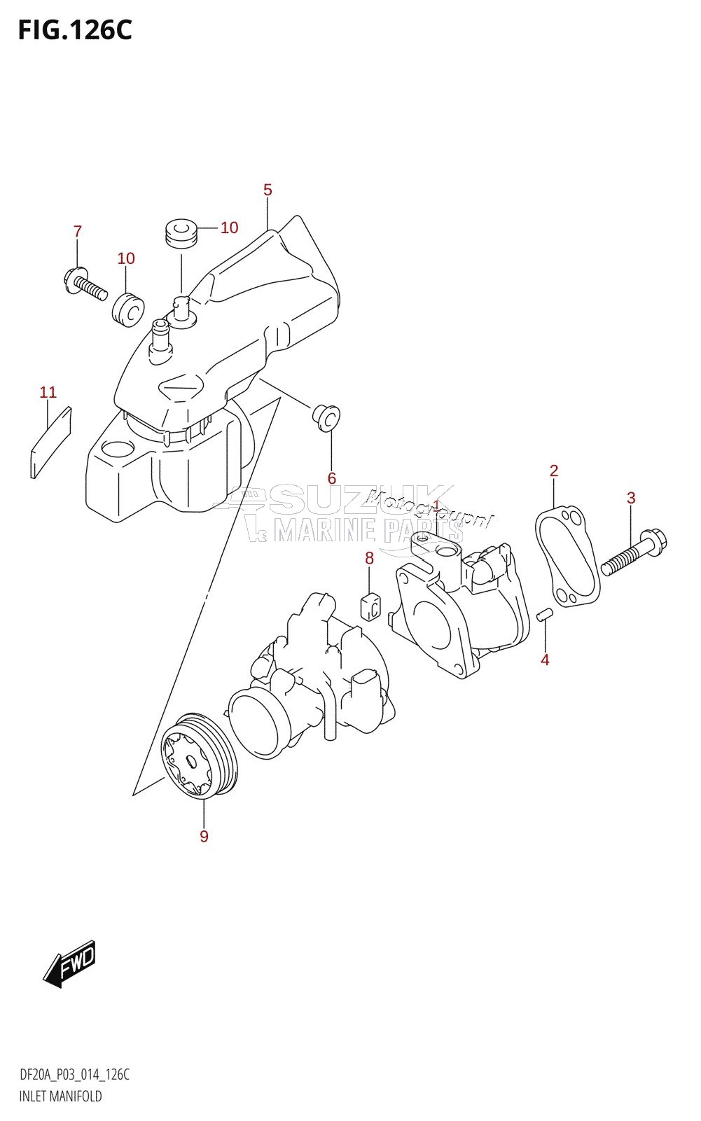 INLET MANIFOLD (DF9.9BT:P03)