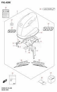 DF200A From 20003F-610001 (E03 E40)  2016 drawing ENGINE COVER (DF200AZ:E01)