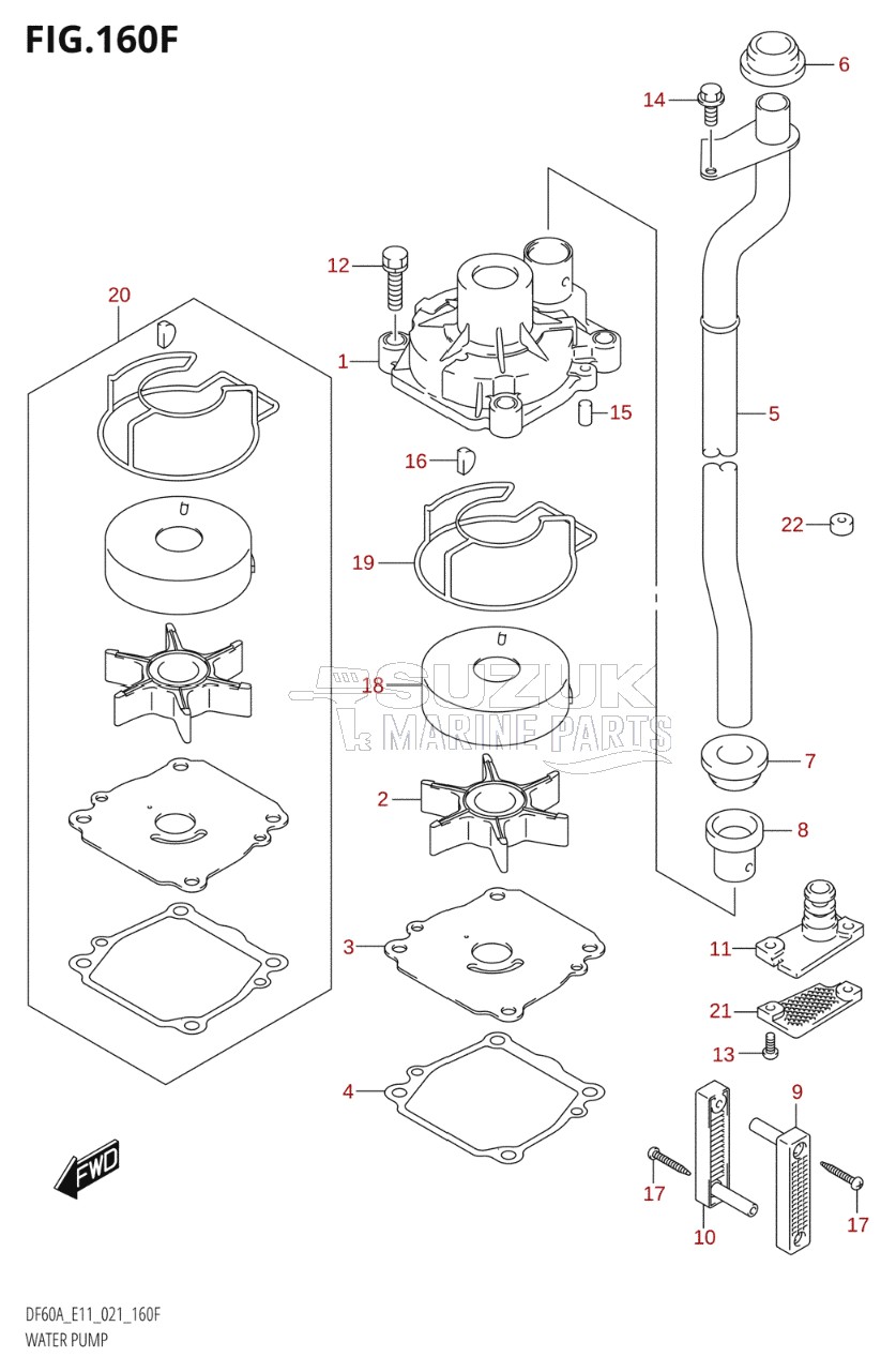 WATER PUMP ((DF50AVT,DF60AVT):E03)