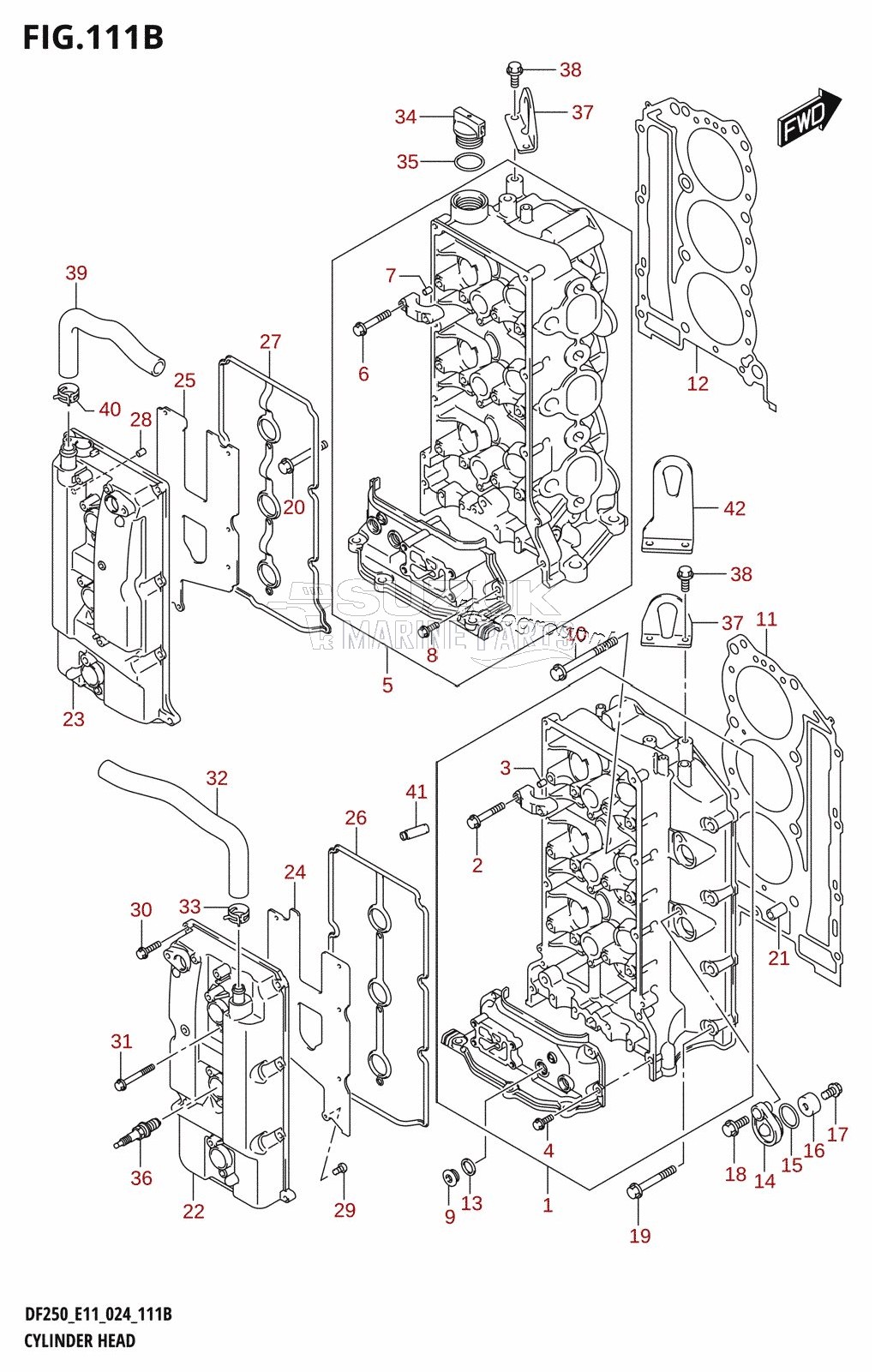 CYLINDER HEAD (DF250T,DF250Z)