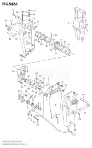 10003F-310001 (2013) 100hp E01 E40-Gen. Export 1 - Costa Rica (DF100AT) DF100A drawing OPT:REMOTE CONTROL ASSY DUAL (2)