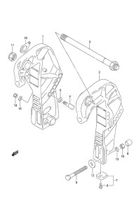 Outboard DF 50A drawing Clamp Bracket