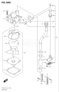 14003Z-510001 (2005) 140hp E01 E40-Gen. Export 1 - Costa Rica (DF140AZ) DF140AZ drawing WATER PUMP (DF115AT:E40)