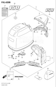 17502F-410001 (2014) 175hp E01 E40-Gen. Export 1 - Costa Rica (DF175TG) DF175TG drawing ENGINE COVER ((DF150T,DF150Z):E01)
