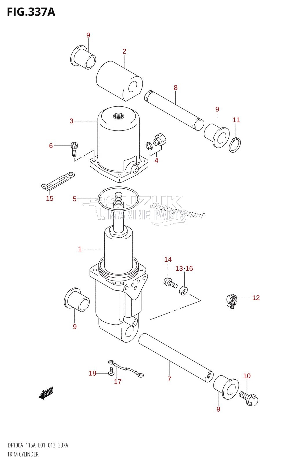 TRIM CYLINDER (DF100AT:E01)