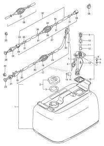 DT175 From 17501-131001 ()  1991 drawing FUEL TANK (MODEL:88~00)