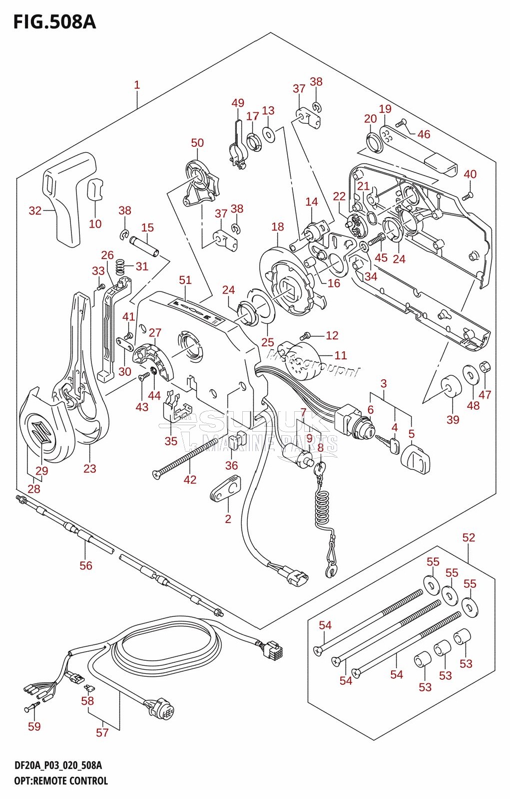 OPT:REMOTE CONTROL (DF9.9B,DF15A,DF20A)