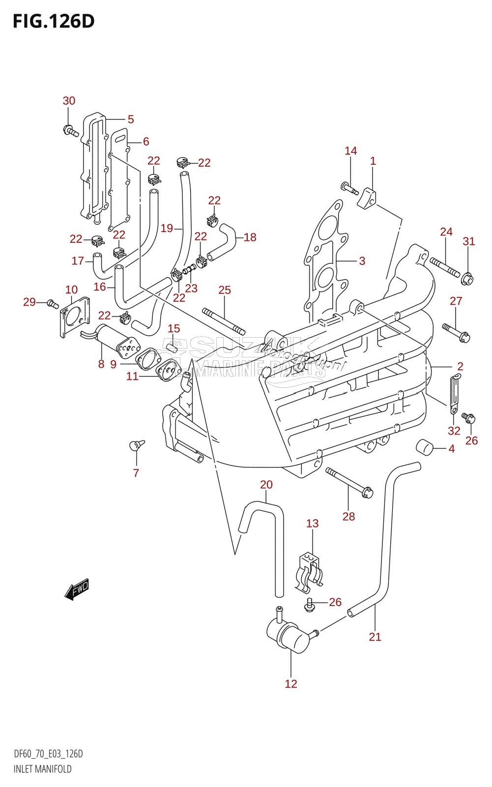 INLET MANIFOLD (K1:(DF70T,DF70TH))