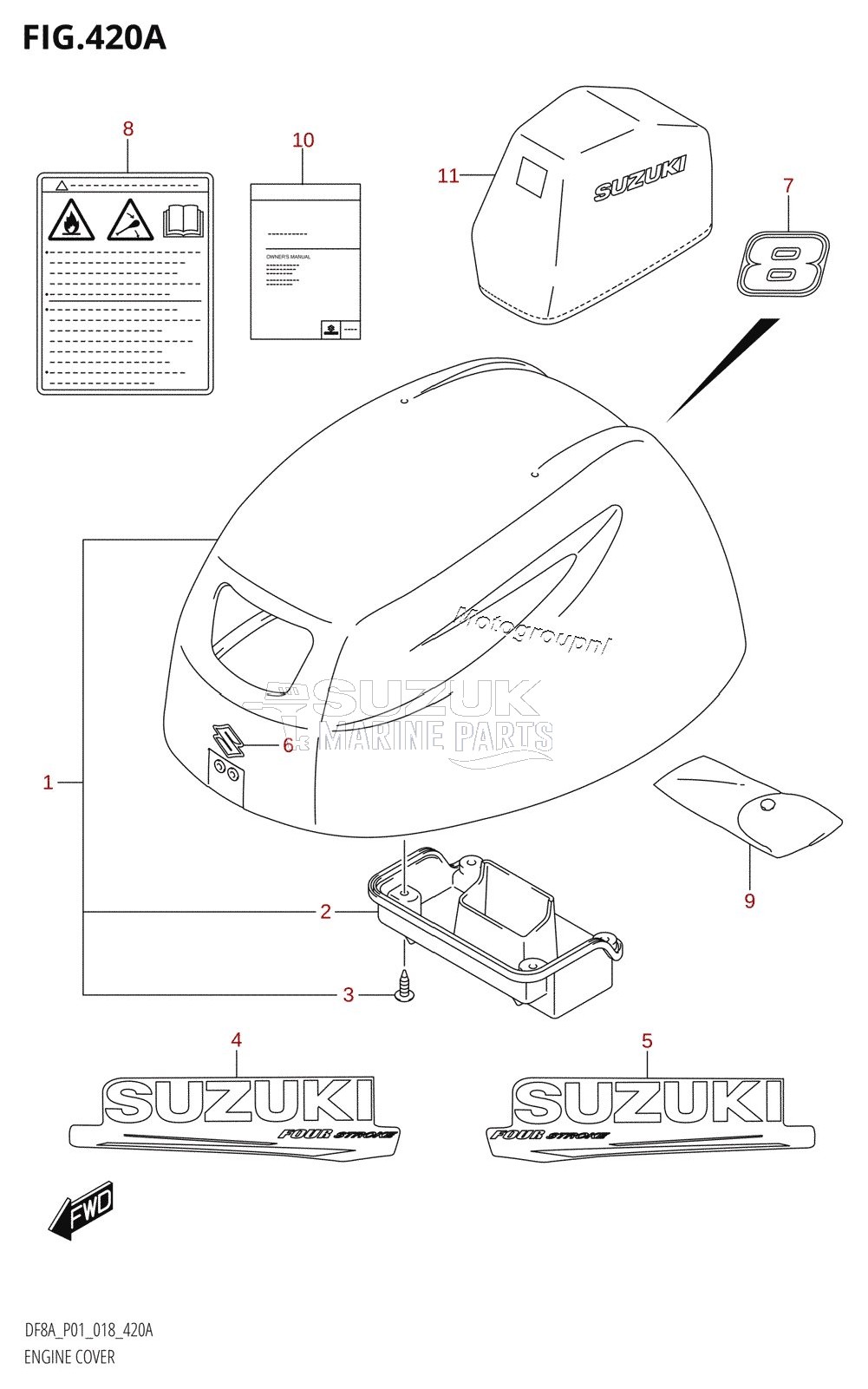 ENGINE COVER (DF8A,DF8AR)