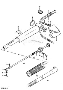 DT15 From 01501-508231 ()  1985 drawing HANDLE