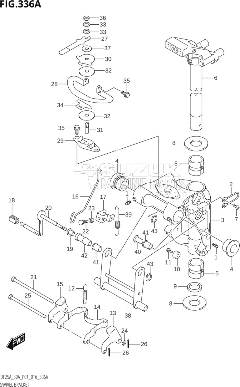 SWIVEL BRACKET (DF25A:P01)